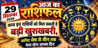 29 सितंबर 2026 राशिफल: आज इन राशियों को मिल सकती है बड़ी खुशखबरी, जानिए मेष से मीन तक कैसा रहेगा आपका दिन 29 SEPTEMBER 2026 HOROSCOPE